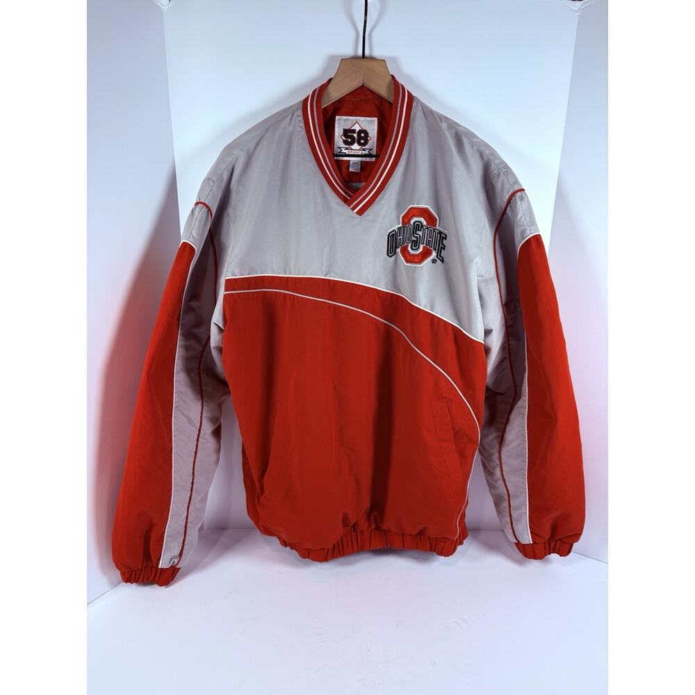 Ohio State Buckeyes Lined Pullover 58 Sports Adult Medium SIDE ZIPPER 2 Pockets
